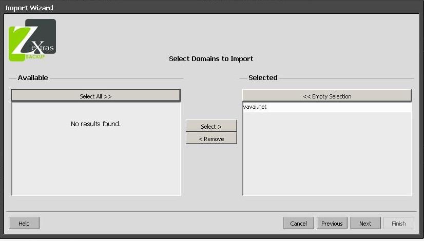 zextras-backup-select-domain