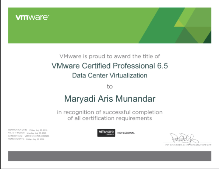 Cerita dan Tips Mengambil Sertifikasi VMware Certified Professional (VCP)