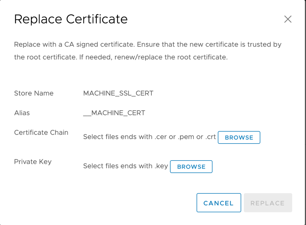 Instalasi Custom SSL Certificate pada vCenter Server 6.7